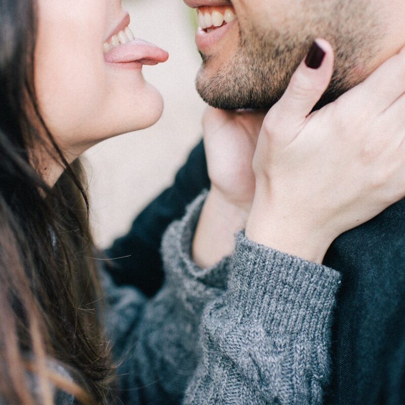 Woman Making Fun With Her Tongue Out