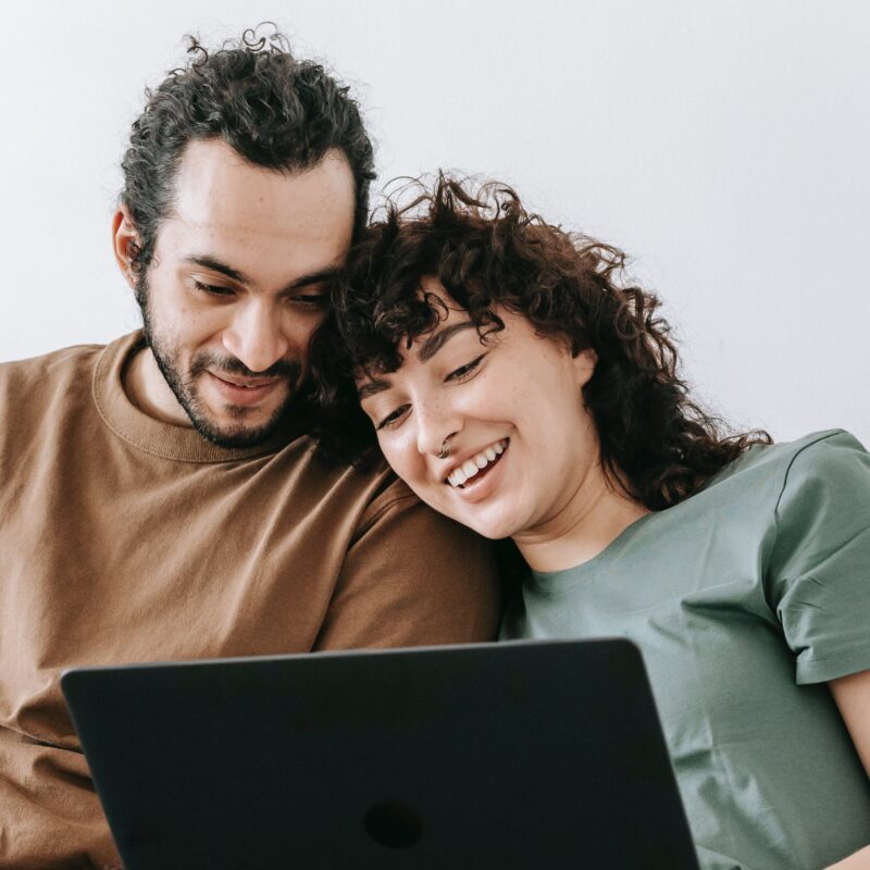 Couple planning a swinger lifestyle event