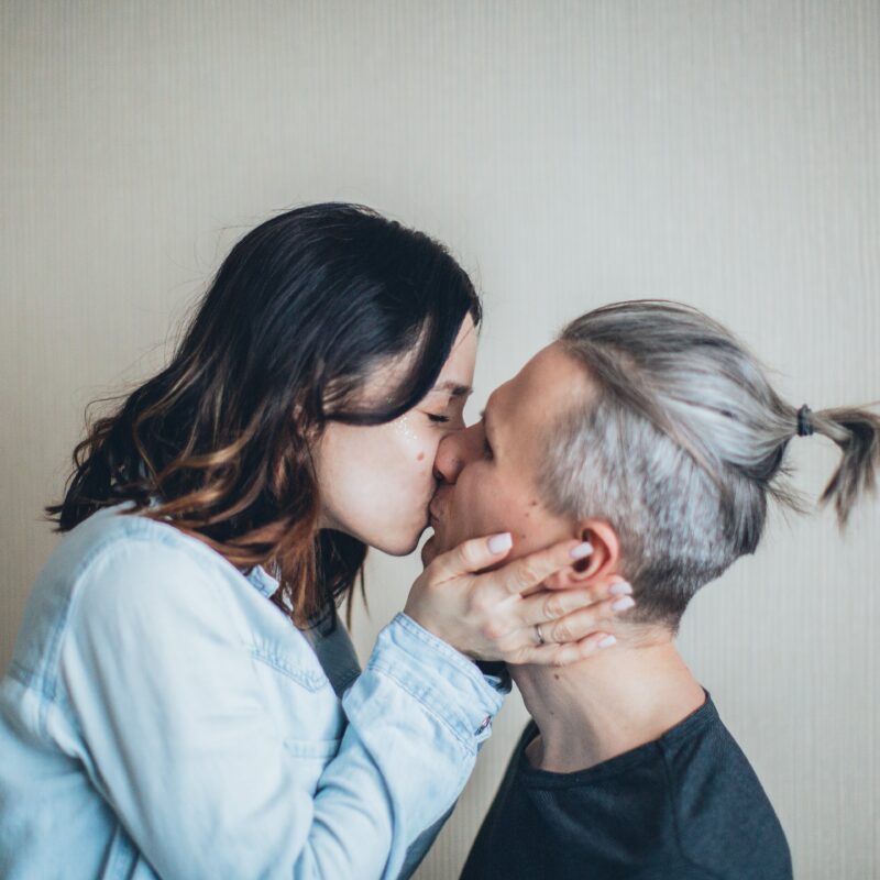 Couple enjoying the thrill of swinging