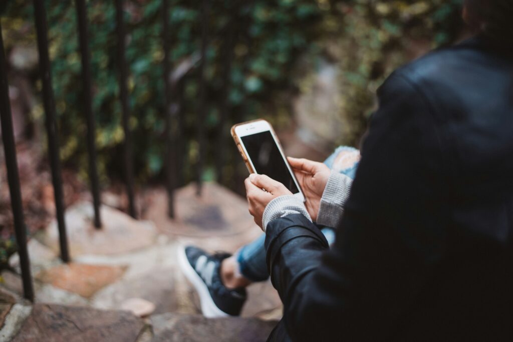 woman talking to long distance partner on phone