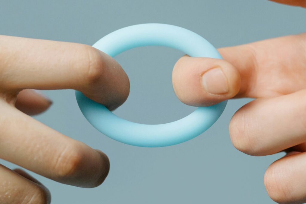 A Blue Silicone Cock Ring