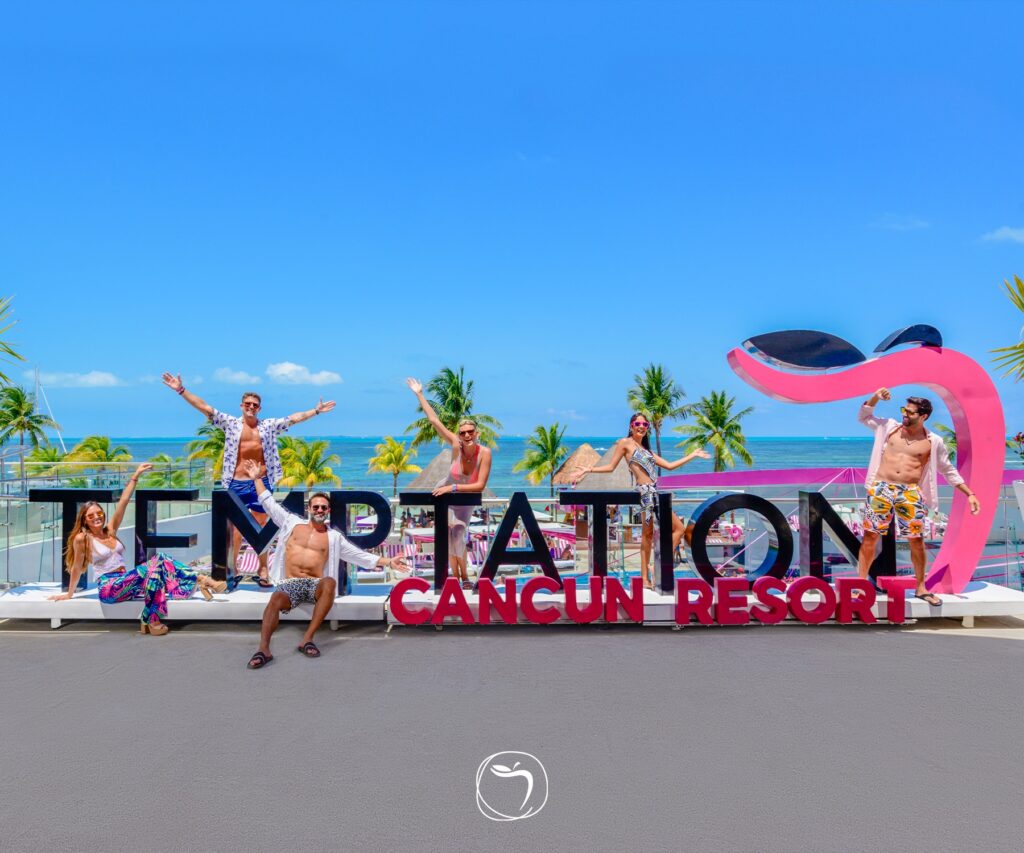 Picture of the sign at temptation cancun resort