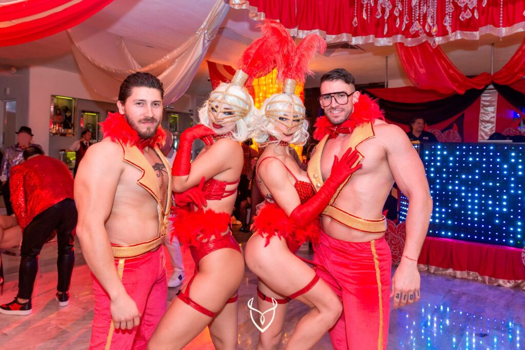 Picture of participants at one of the theme nights at the resort