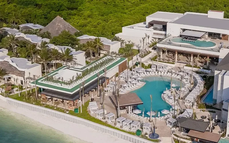 Aerial image of Desire Riviera Maya Resort in Mexico