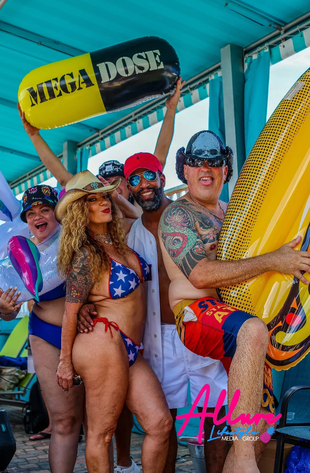 Image of people on their bikinis and trunks