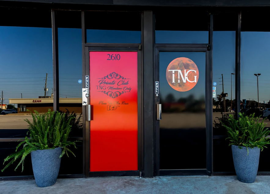 Image of the front entrance of The Night Game in Houston