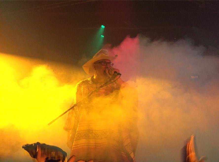 An image of a man singing in the Numbers Nightclub