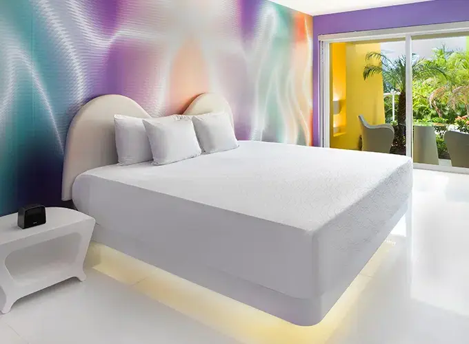 Picture of one of the hotel rooms at Temptation Cancun