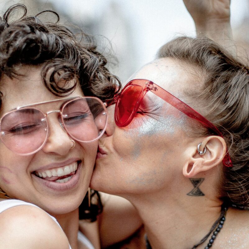 Picture of two women kissing