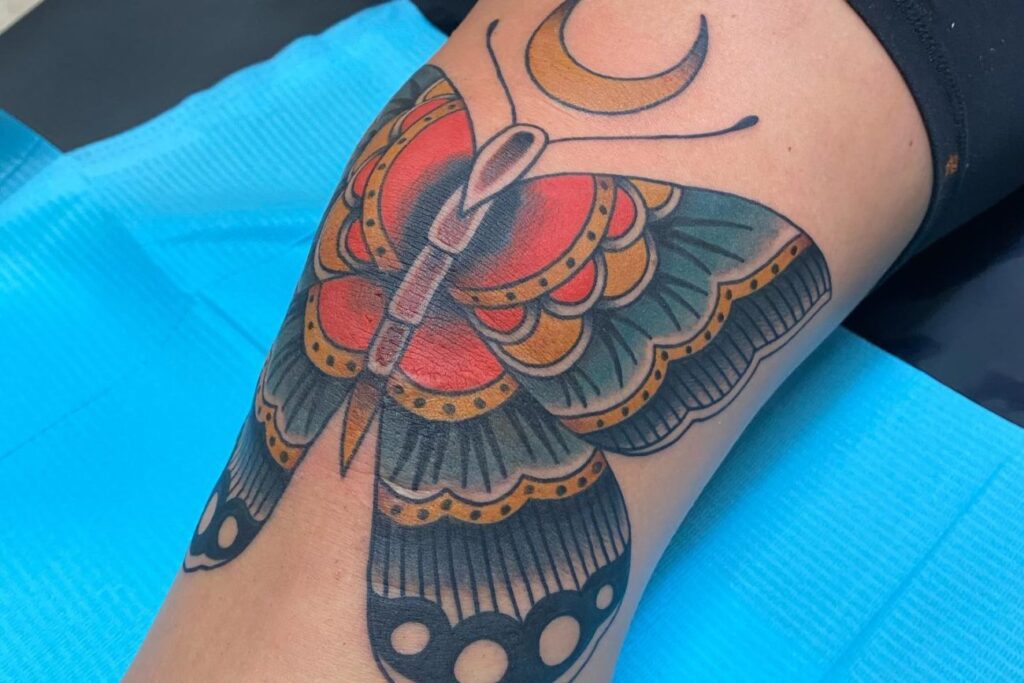 An image of a butterfly tattoo