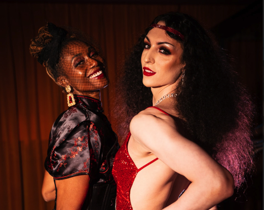 Image of two girls in the party