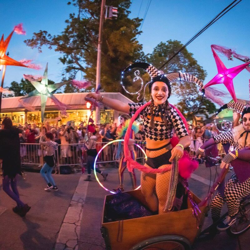 A person standing in the street