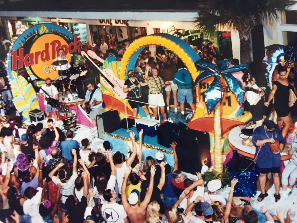 People party in the street