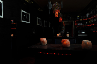 Image of the club with lanterns on the floor