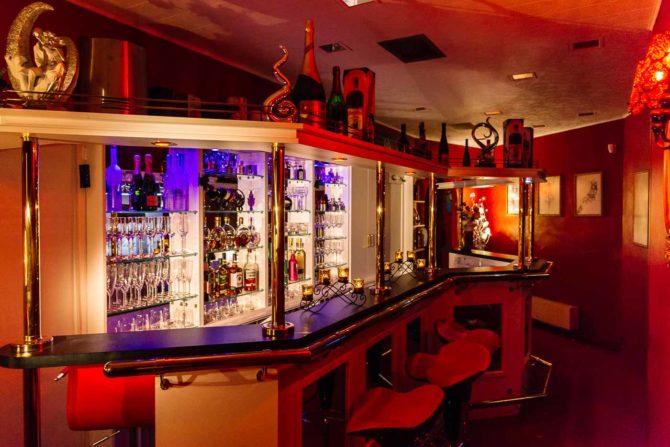 Bar counter in the club