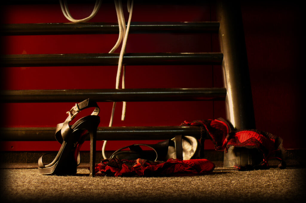 Image of a high heels and underwears
