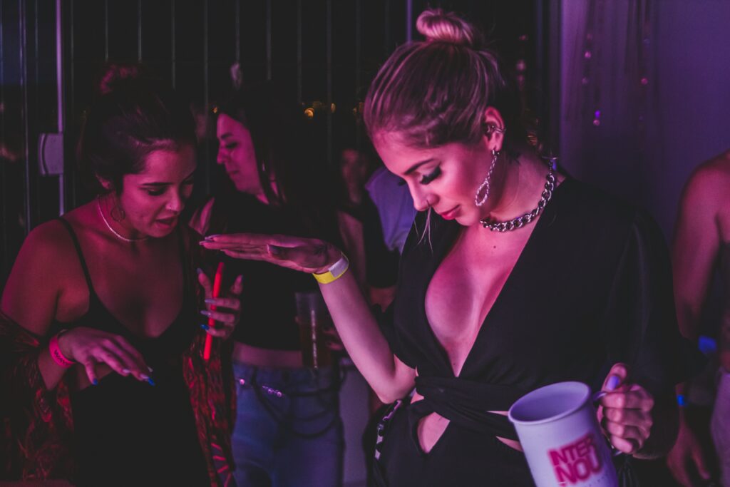 woman in the club dancing