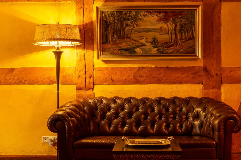 big sofa in the room