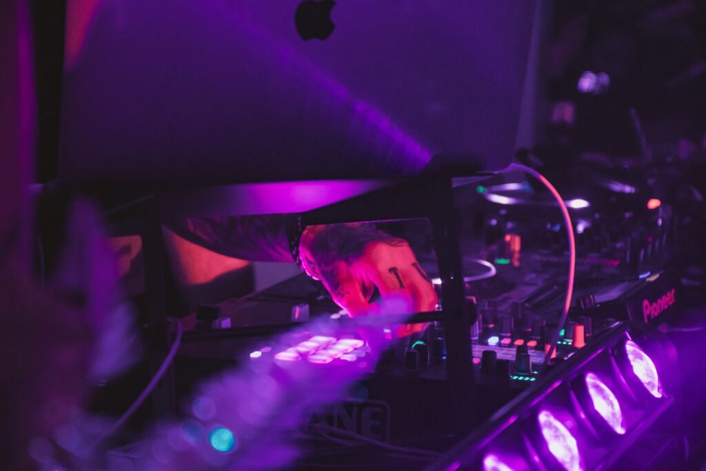 DJ working on the club