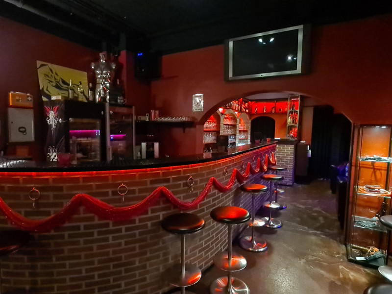 Club chairs and table for wine