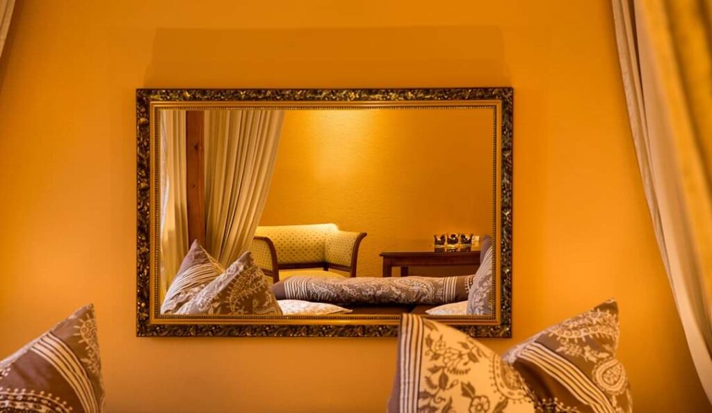 Big mirror in the wall