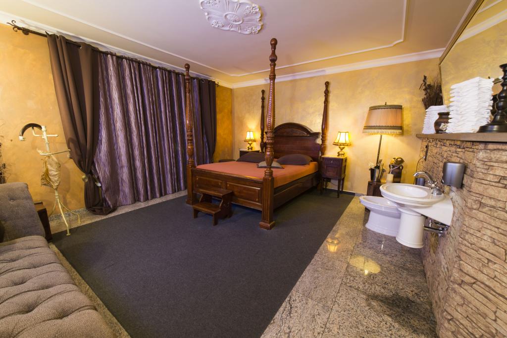 Master bedroom with bathroom inside