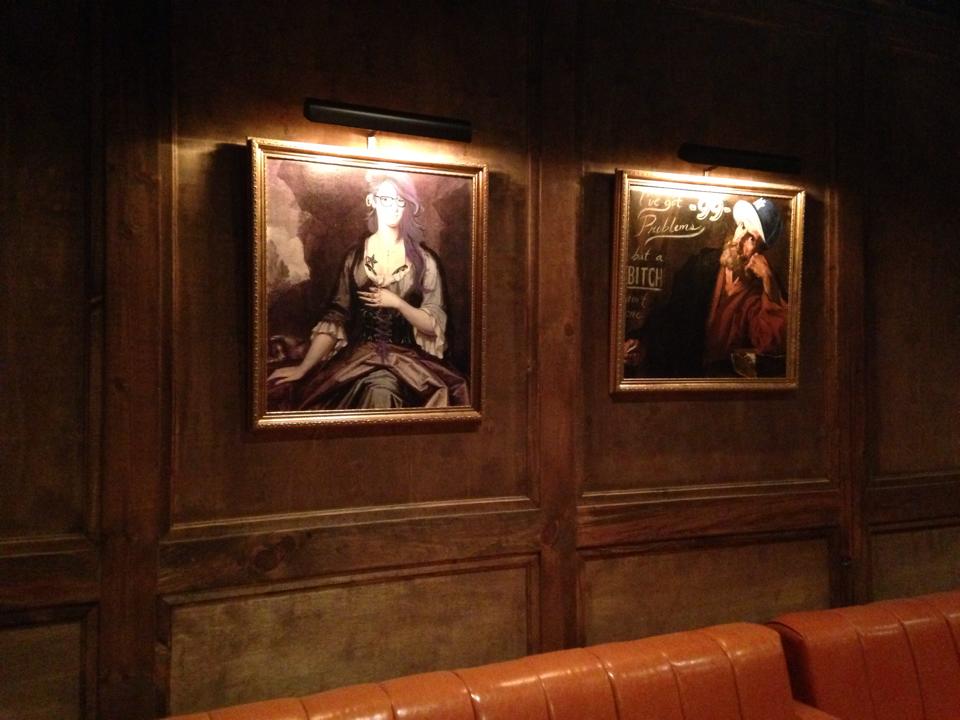 Two paintings in the wall