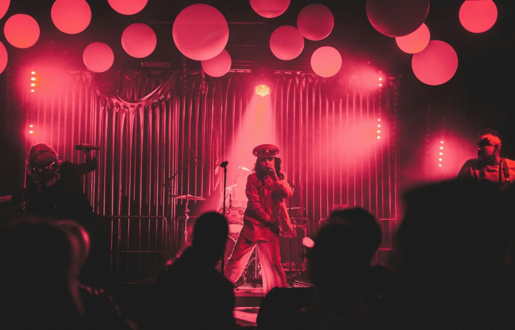 Woman performing in the stage