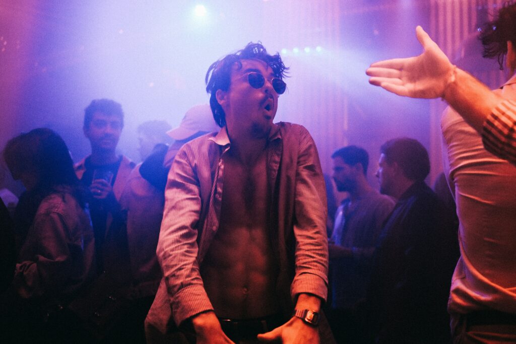 a man standing in the crowd