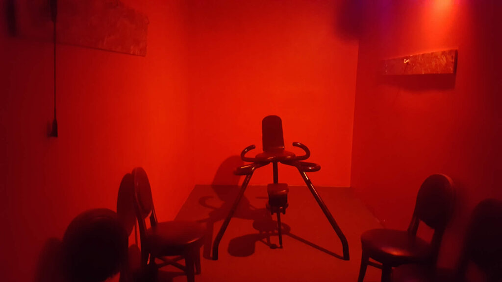 Five chairs in the room