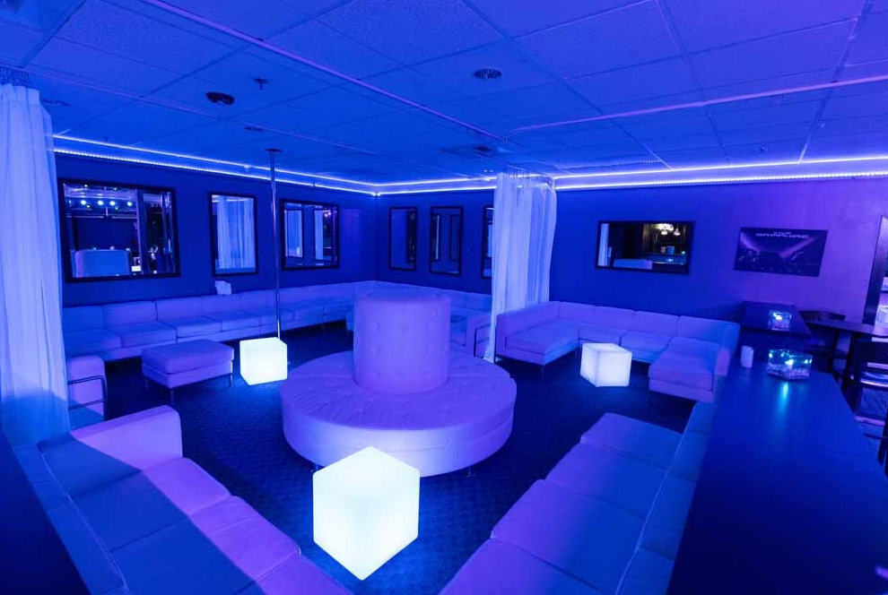 Big room with lights in the floor