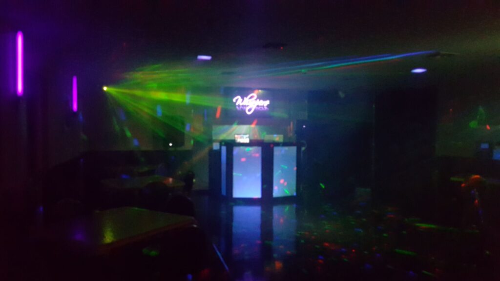 The club lights in the floor