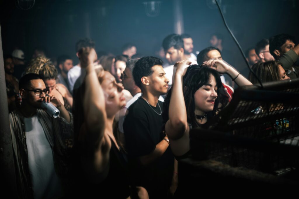 People dancing in the event