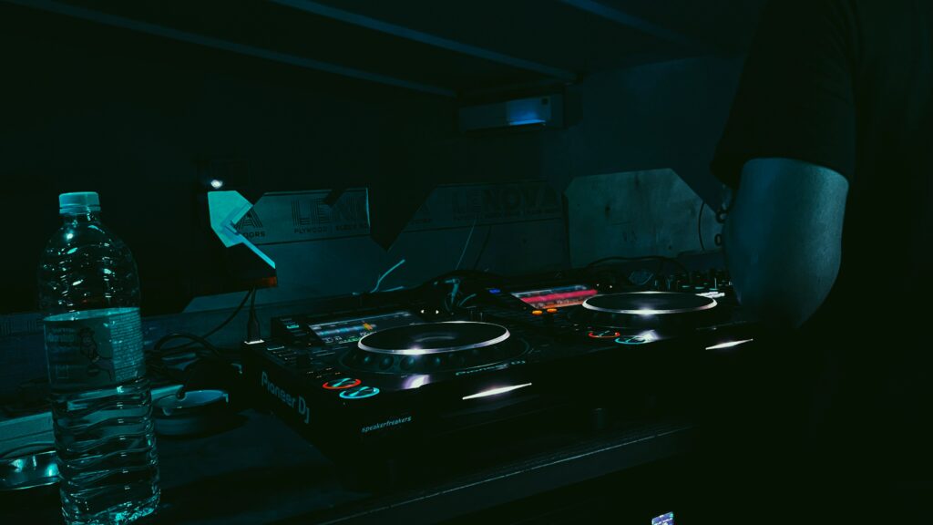 DJ equipment in the club