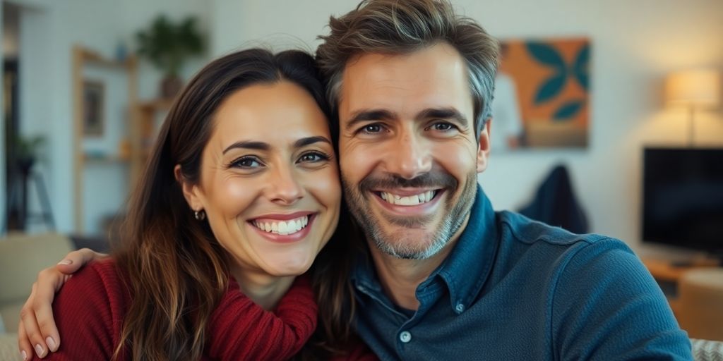 A couple enjoying a moment together