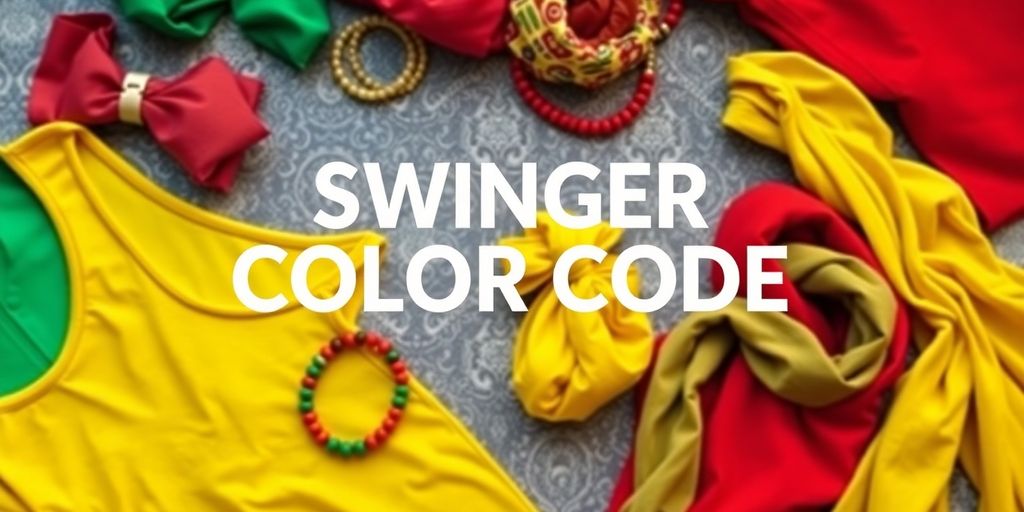 Colorful clothing items representing the swinger lifestyle