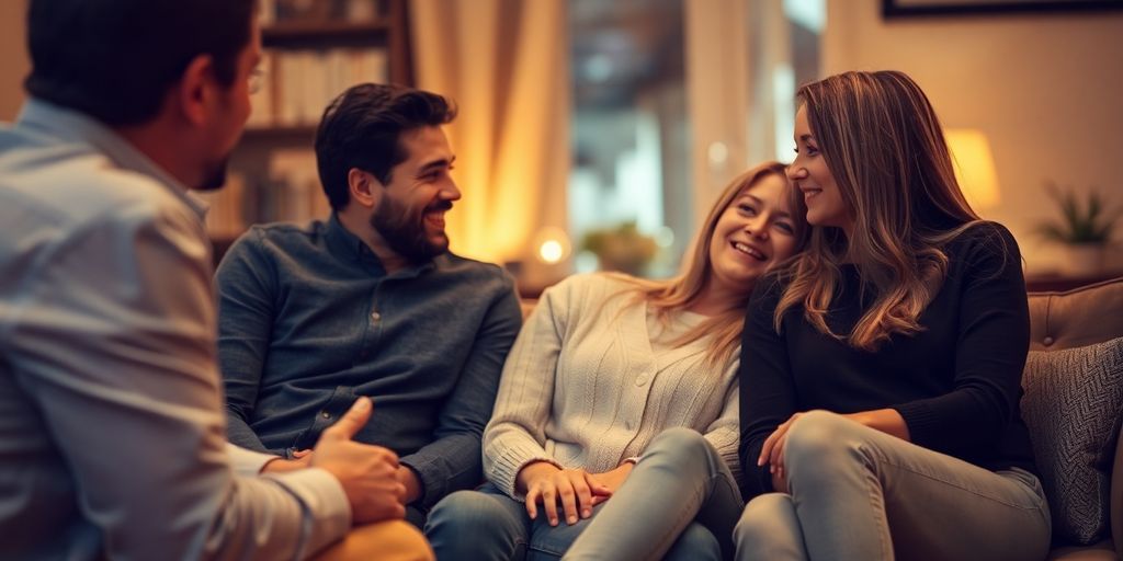 Couple and partner enjoying an intimate conversation