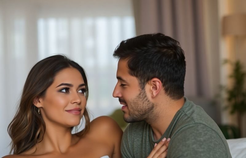 Couple discussing intimacy with trust and exploration