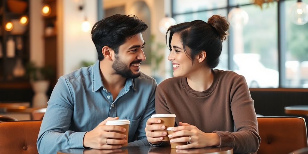 Couple discussing relationship dynamics in a cozy setting