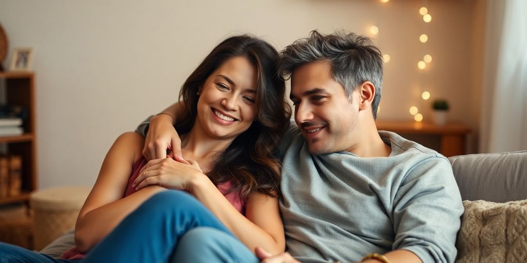 Couple embracing, depicting trust and emotional connection