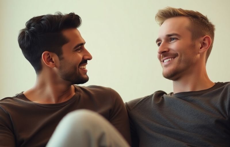 Couple engaged in a close, intimate moment.