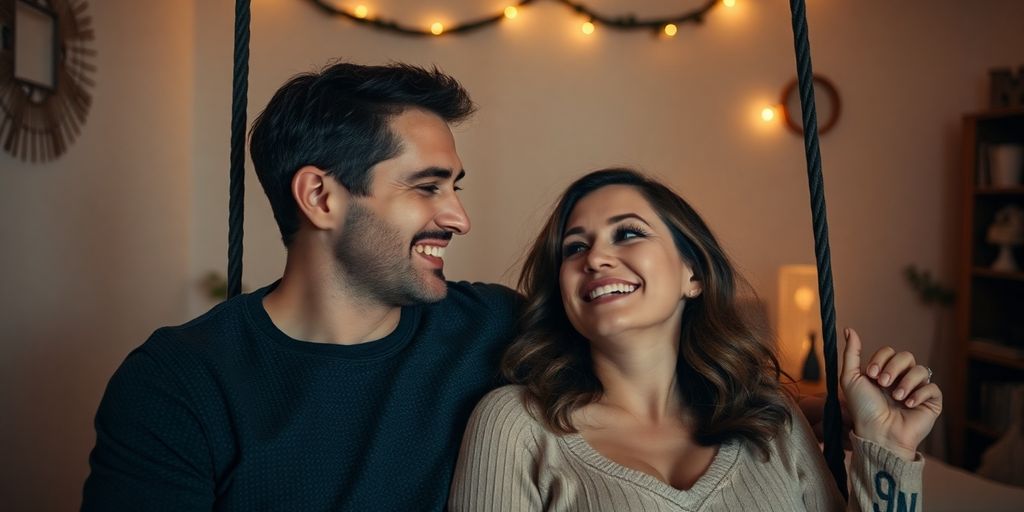 Couple preparing for their first swinging experience together