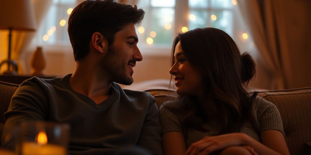 Couple reflecting on emotions in an intimate setting