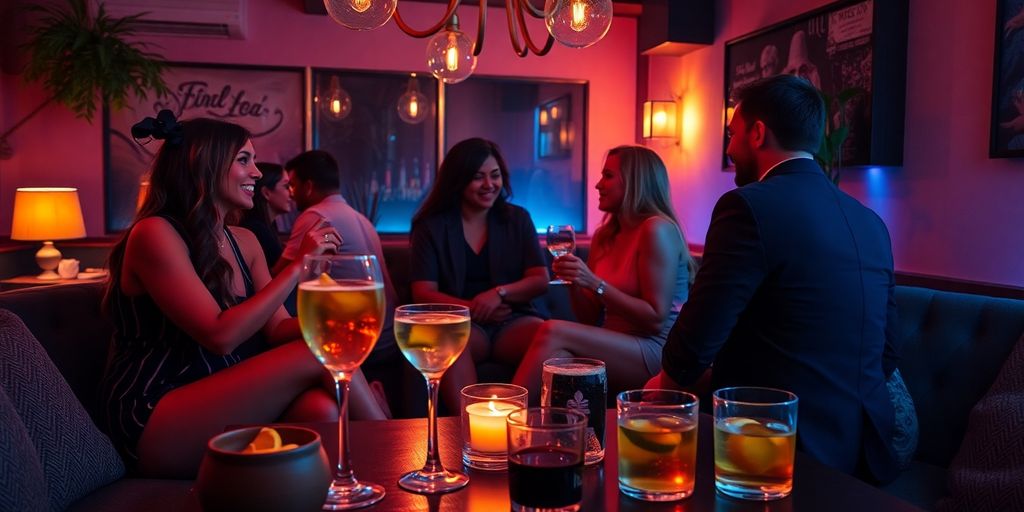 Couples enjoying a lively private party atmosphere