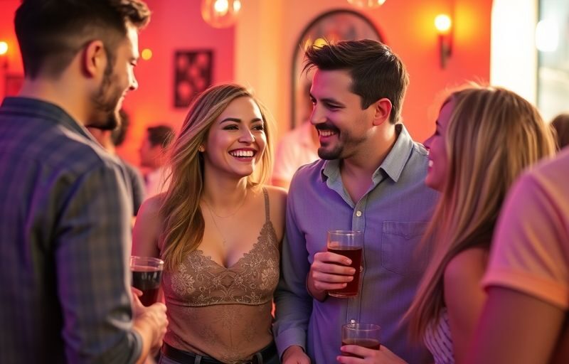 Couples enjoying a playful moment