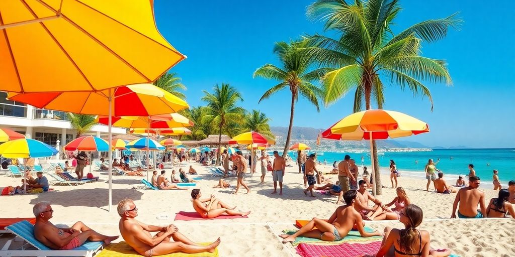 Couples enjoying activities at a lively swinger resort.