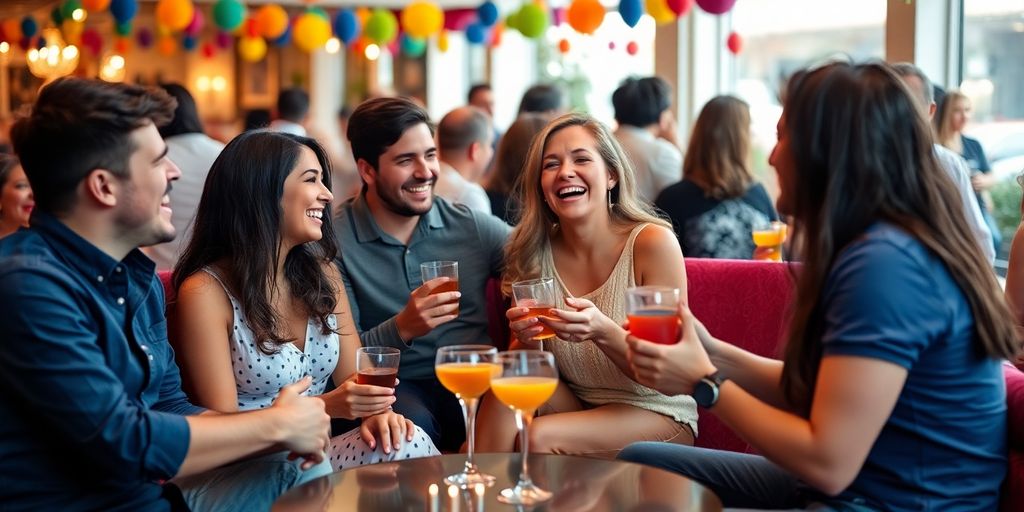 Couples playing games at a lively swinger party