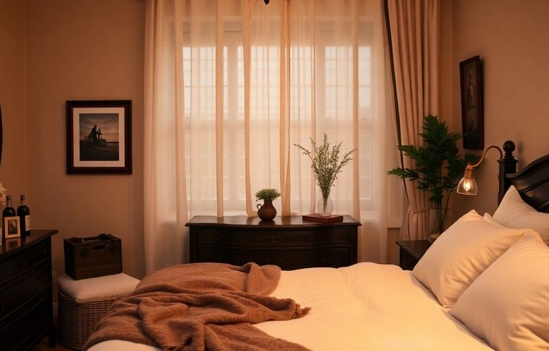 Cozy bedroom setting for a swinger experience