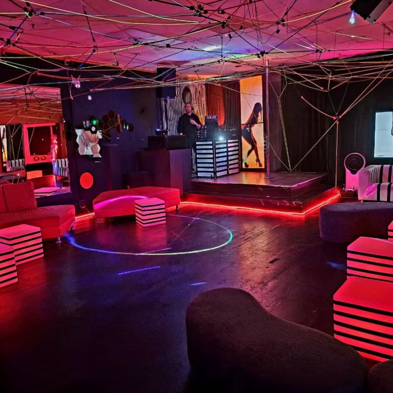 Dancing pole in the club