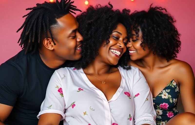 Diverse couples engaged in intimate interaction at a swinger event